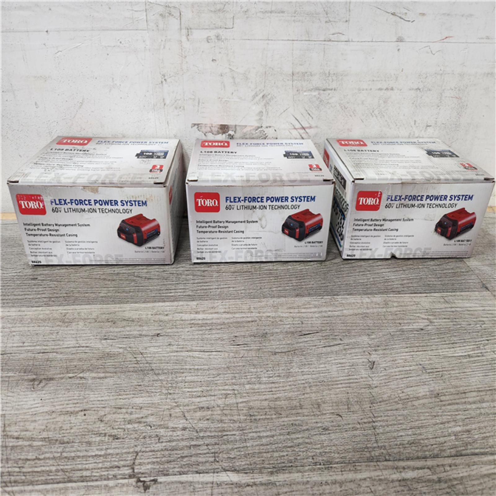 Phoenix Location NEW Toro 60V MAX* Flex-Force 2.5Ah Lithium-Ion Battery (3 Pack)