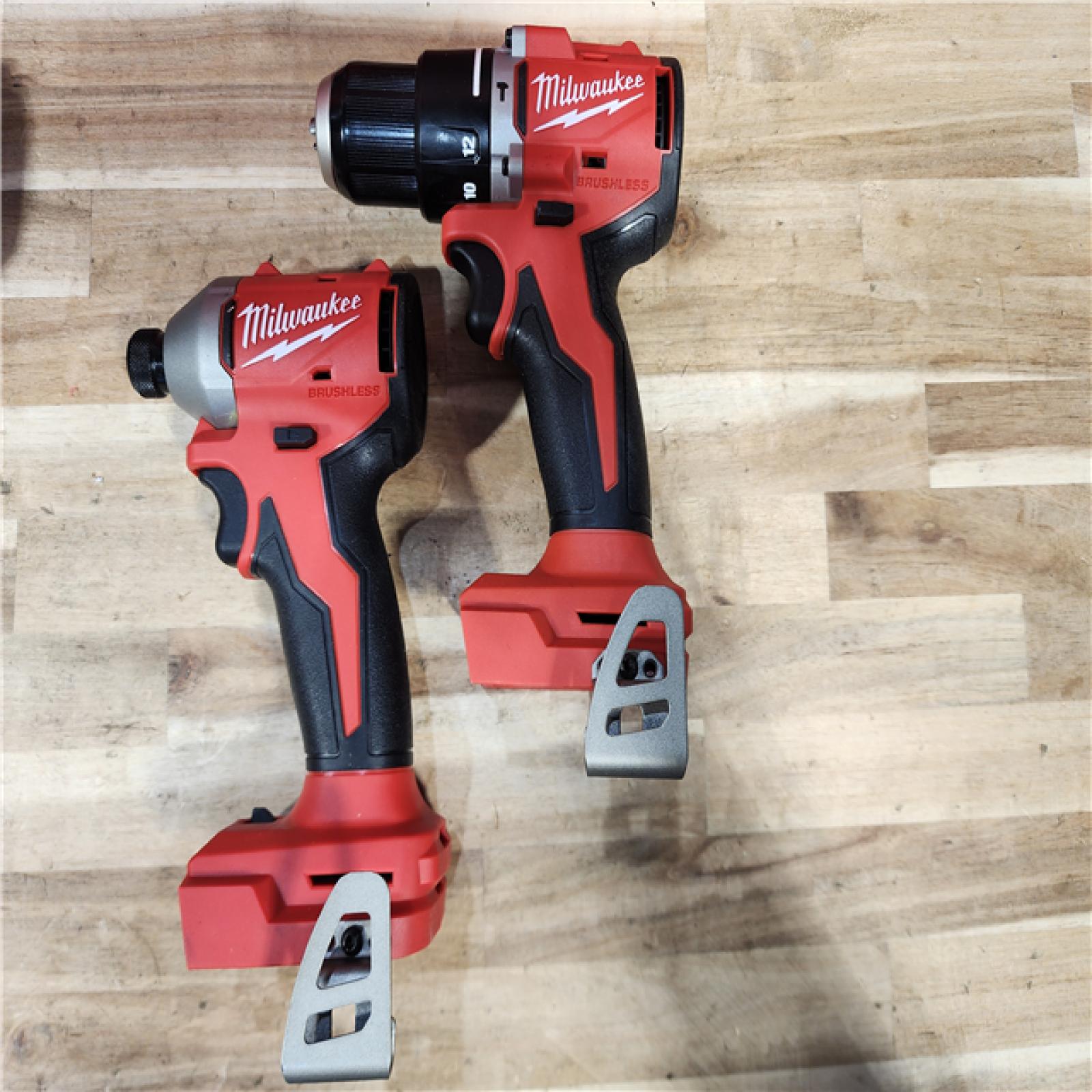 HOUSTON LOCATION - AS-IS Milwaukee 18-Volt Lithium-Ion Brushless Cordless Compact Hammer Drill/Impact Combo Kit