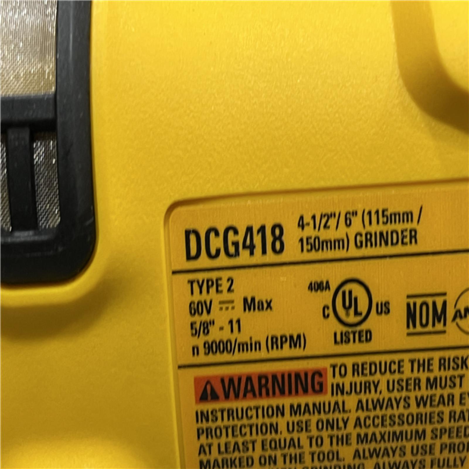 AS-IS DEWALT FLEXVOLT 60V MAX Cordless Brushless 4.5 in. to 6 in. Small Angle Grinder with Kickback Brake (Tool Only)
