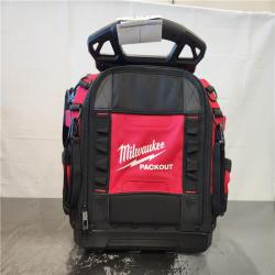 AS-IS- Milwaukee PACKOUT 15 in. Structured Tear Resistant Layered Material Tool Bag W/Storable Padded Shoulder Strap