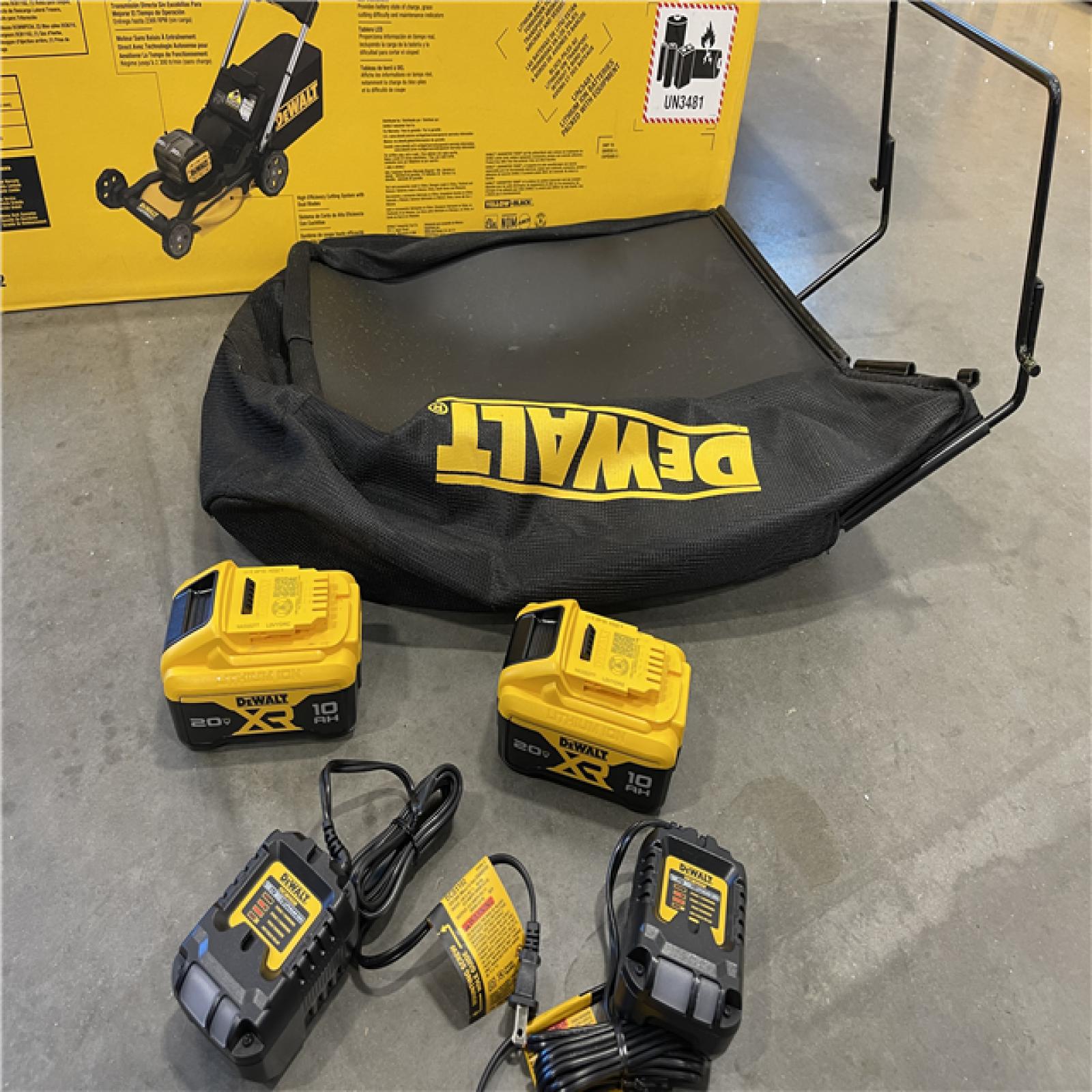 AS-IS - DeWalt 2x20V MAX 21 in. Cordless Battery Powered Push Lawn Mower Kit