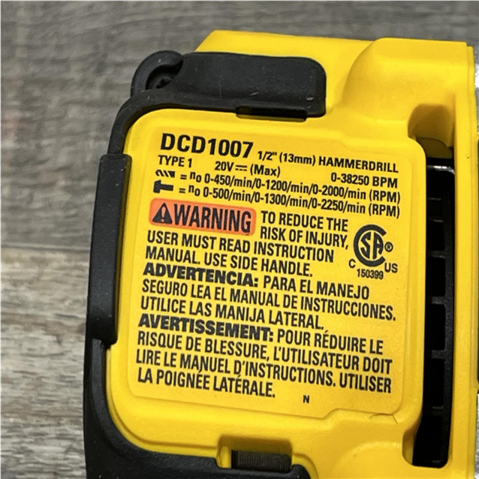AS-IS DEWALT 20V XR Lithium-Ion Cordless Brushless 1/2 in. Drill/Driver Kit