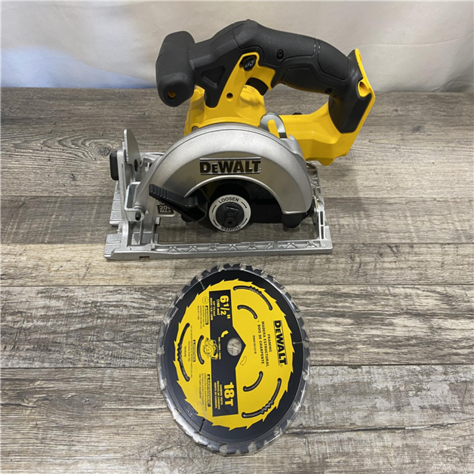 AS-IS DEWALT 20-Volt MAX Lithium-Ion Cordless 6-1/2 in. Circular Saw (Tool-Only)