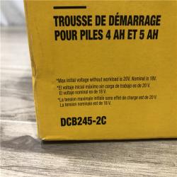 NEW! - DeWalt 20V MAX DCB245-2C Lithium-Ion 2 Battery and 1 Charger Starter Kit