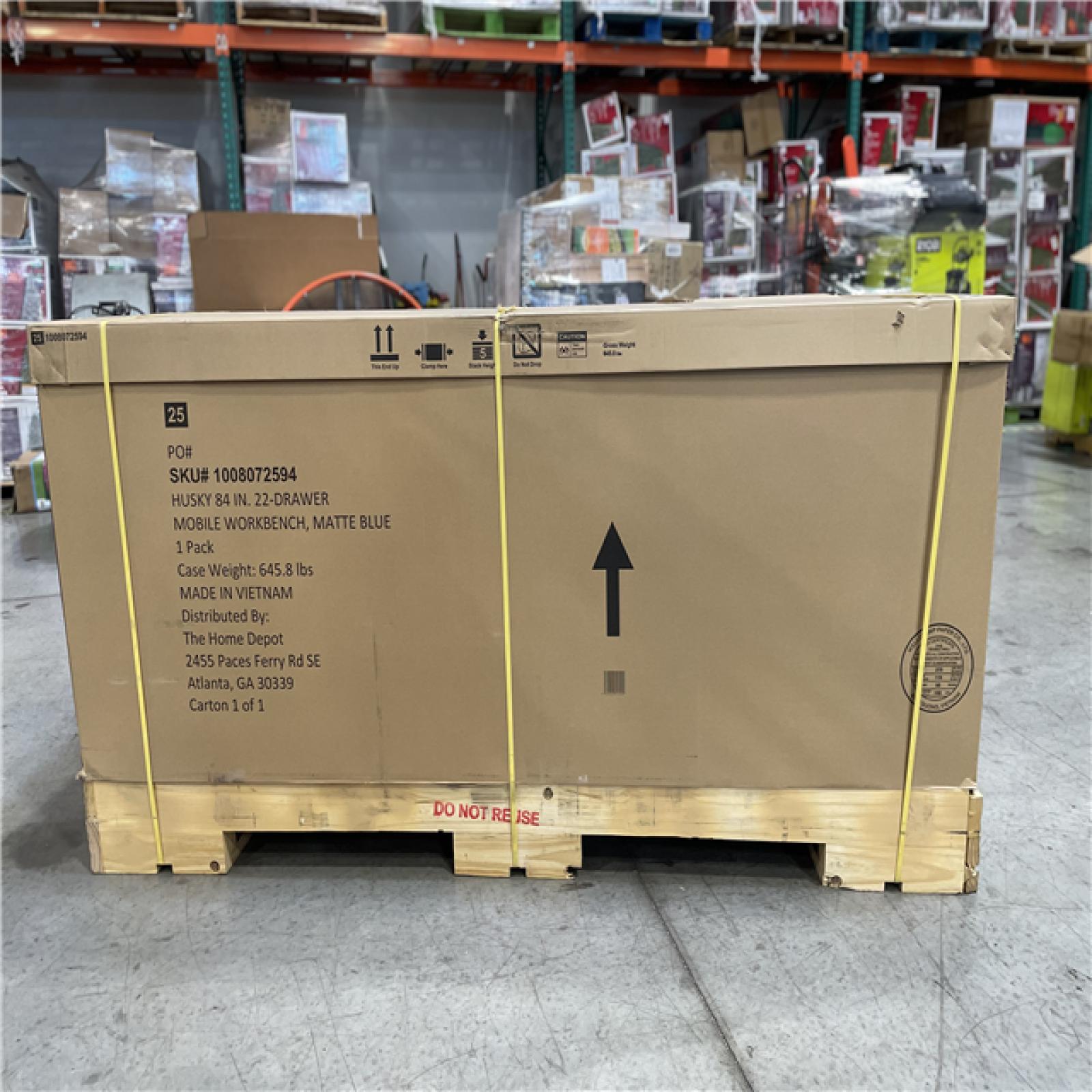 DALLAS LOCATION- AS-IS Tool Storage Heavy Duty 84 in. W x 24 in. D Mobile Workbench Cabinet