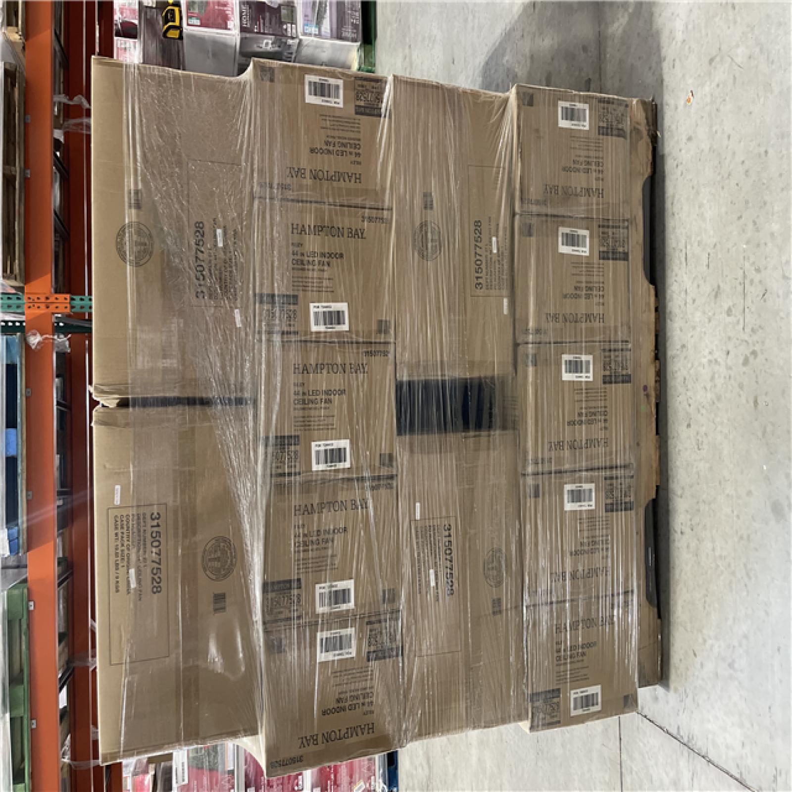 DALLAS LOCATION - Hampton Bay Riley 44 in. LED Brushed Nickel Indoor Ceiling Fan with Light Kit PALLET-(36 UNITS)