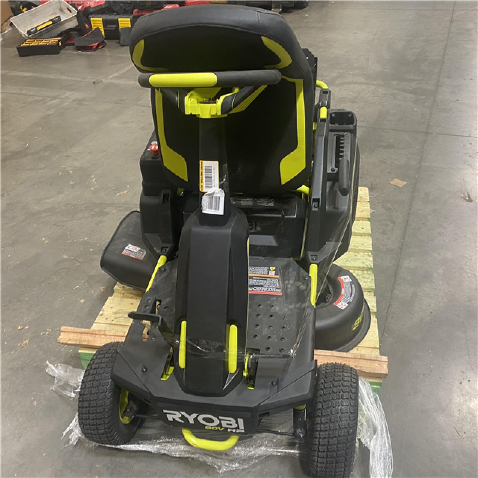 Dallas Location - As-Is RYOBI R1 80V HP Brushless Lithium Battery Cordless Electric 30 in. Riding Lawn Mower with 14 Ah Battery and Charger