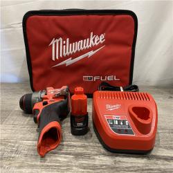 AS-IS Milwaukee FUEL 12-Volt Lithium-Ion Brushless Cordless 1/2 in. Hammer Drill Kit