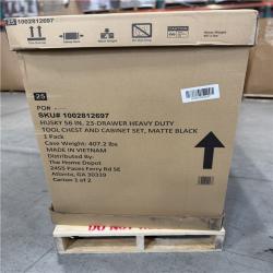 DALLAS LOCATION - HUSKY 56IN 23 DRAWER HEAVY DUTY WORK BENCH MATTE BLACK