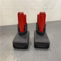 AS-IS - Milwaukee M12 12V Lithium-Ion XC High Output 5.0 Ah Battery Pack (2-Pack) Starter Kit with Charger