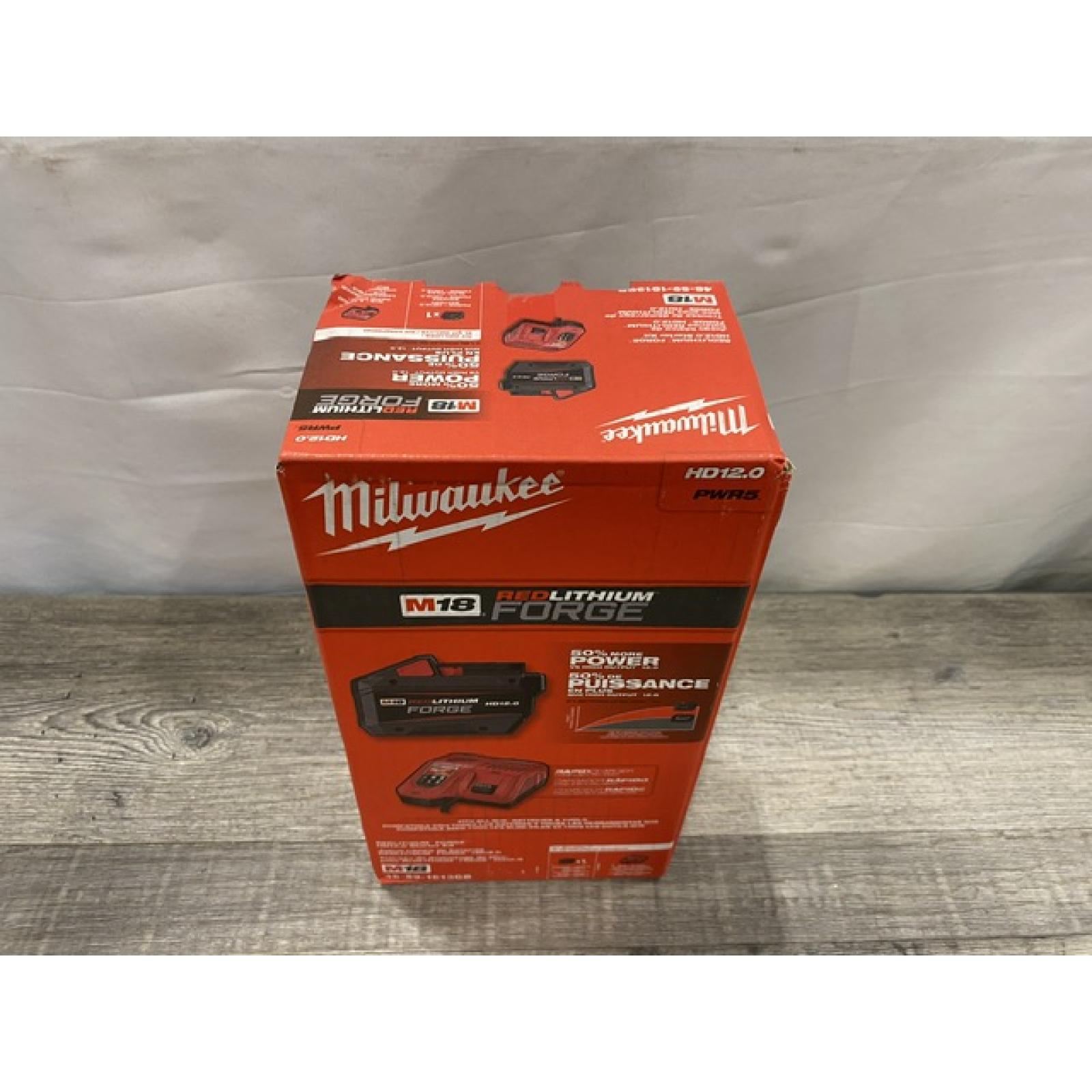 NEW - Milwaukee 18-Volt Lithium-Ion REDLITHIUM FORGE Starter Kit with 12. 0Ah Battery and Charger