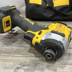 AS-IS DEWALT ATOMIC 20V MAX Lithium-Ion Cordless 1/4 in. Brushless Impact Driver Kit