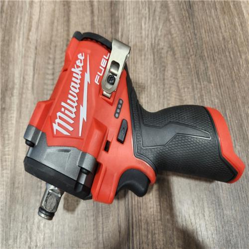 AS-IS- Milwaukee M12 FUEL 12V Lithium-Ion Brushless Cordless Stubby 1/2 in. Impact Wrench (Tool-Only)