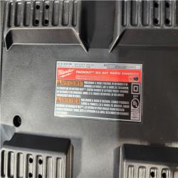 Houston Location AS-IS Milwaukee 18V Lithium-Ion REDLITHIUM FORGE Starter Kit with (2) 12.0 Ah Battery Pack and PACKOUT 6-Port Rapid Charger