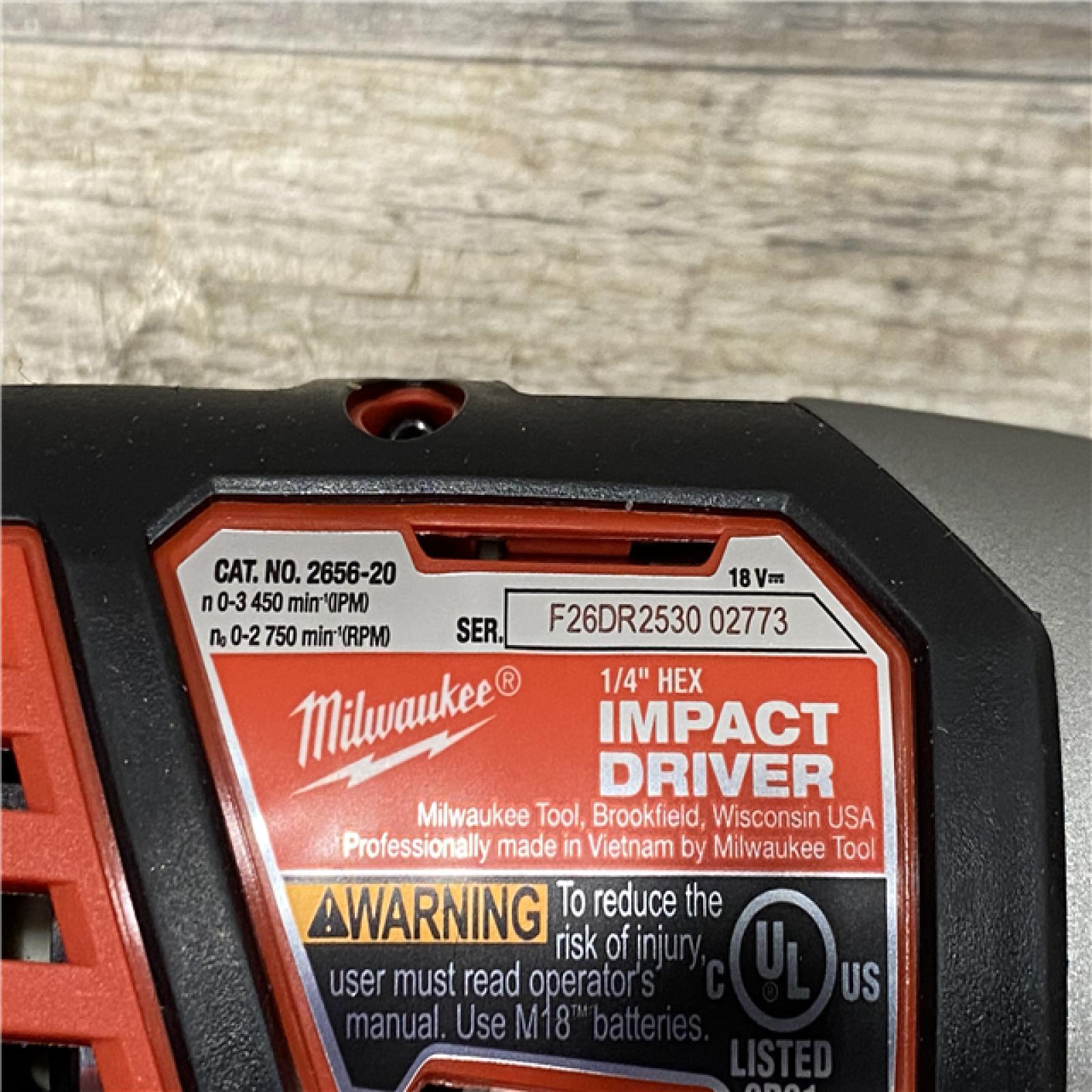 AS-IS Milwaukee 18-Volt Lithium-Ion Cordless 1/4 in. Impact Driver Kit