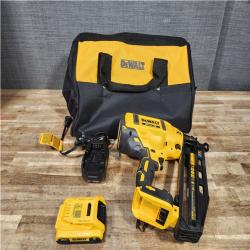 Houston Location AS-IS DEWALT 20V MAX XR 16-Gauge Electric Cordless Angled Finishing Nailer Kit