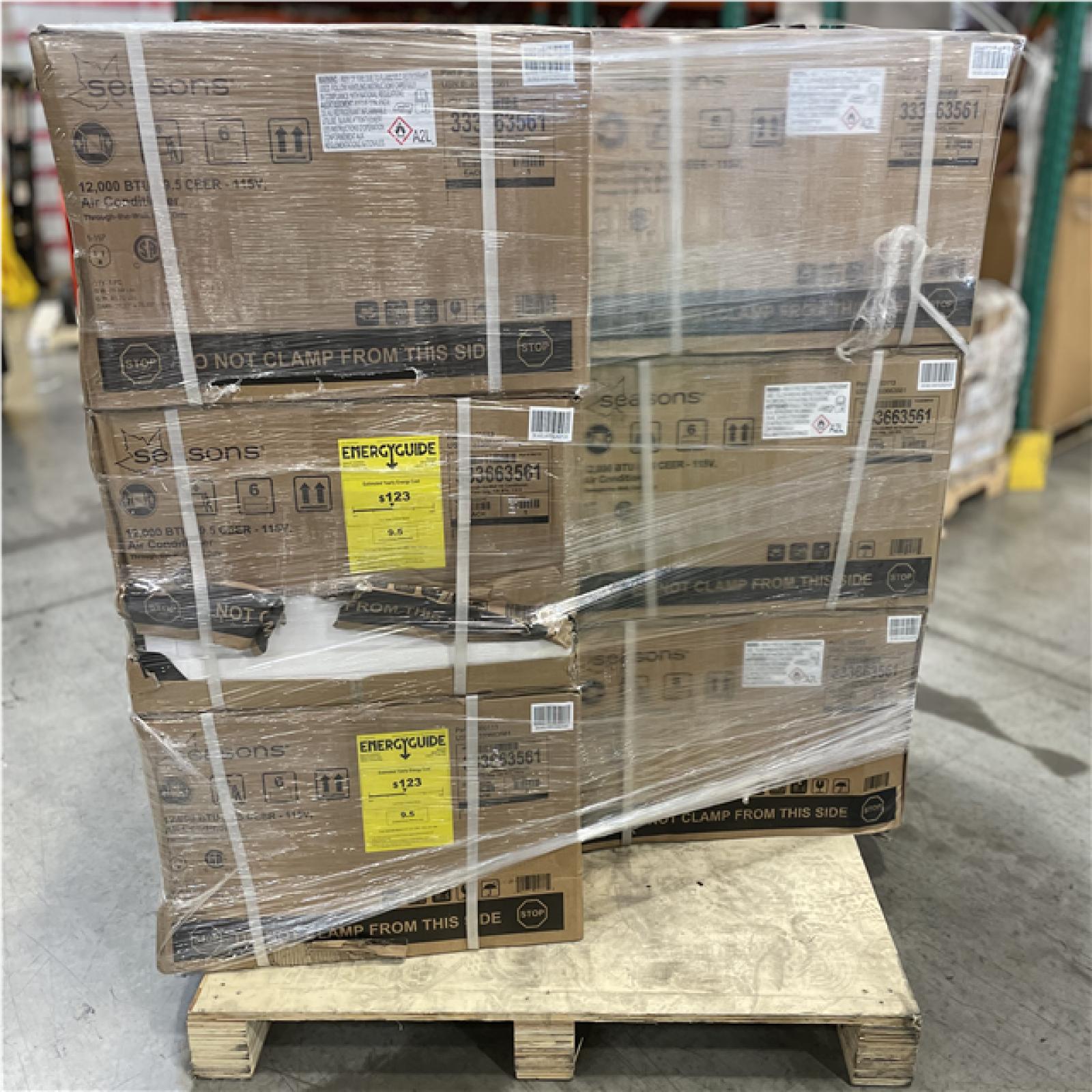 DALLAS LOCATION- AS-IS SEASONS Seasons 12 000 BTU 115-Volt Through-The-Wall Cool-Only Air Conditioner (6 UNITS)