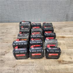 HOUSTON LOCATION - AS-IS MILWAUKEE BATTERY PACK QTY - 15