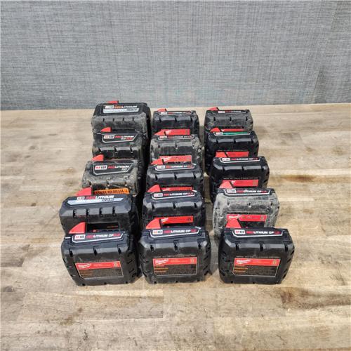 HOUSTON LOCATION - AS-IS MILWAUKEE BATTERY PACK QTY - 15