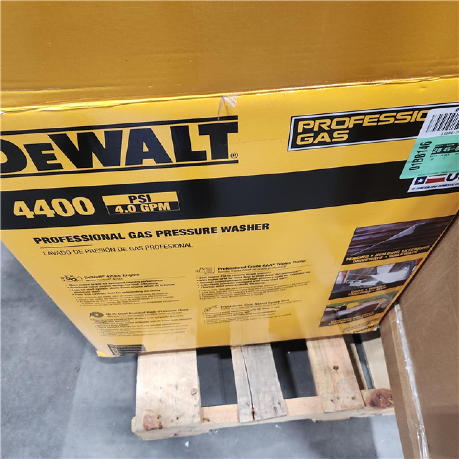 Dallas Location - As-Is DEWALT 4400 PSI 4.0 GPM Gas Pressure Washer