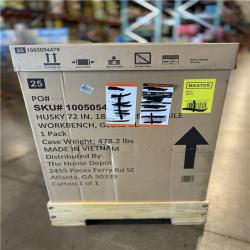 DALLAS LOCATION - Husky Tool Storage 72 in. W Standard Duty Gloss Black Mobile Workbench Tool Chest