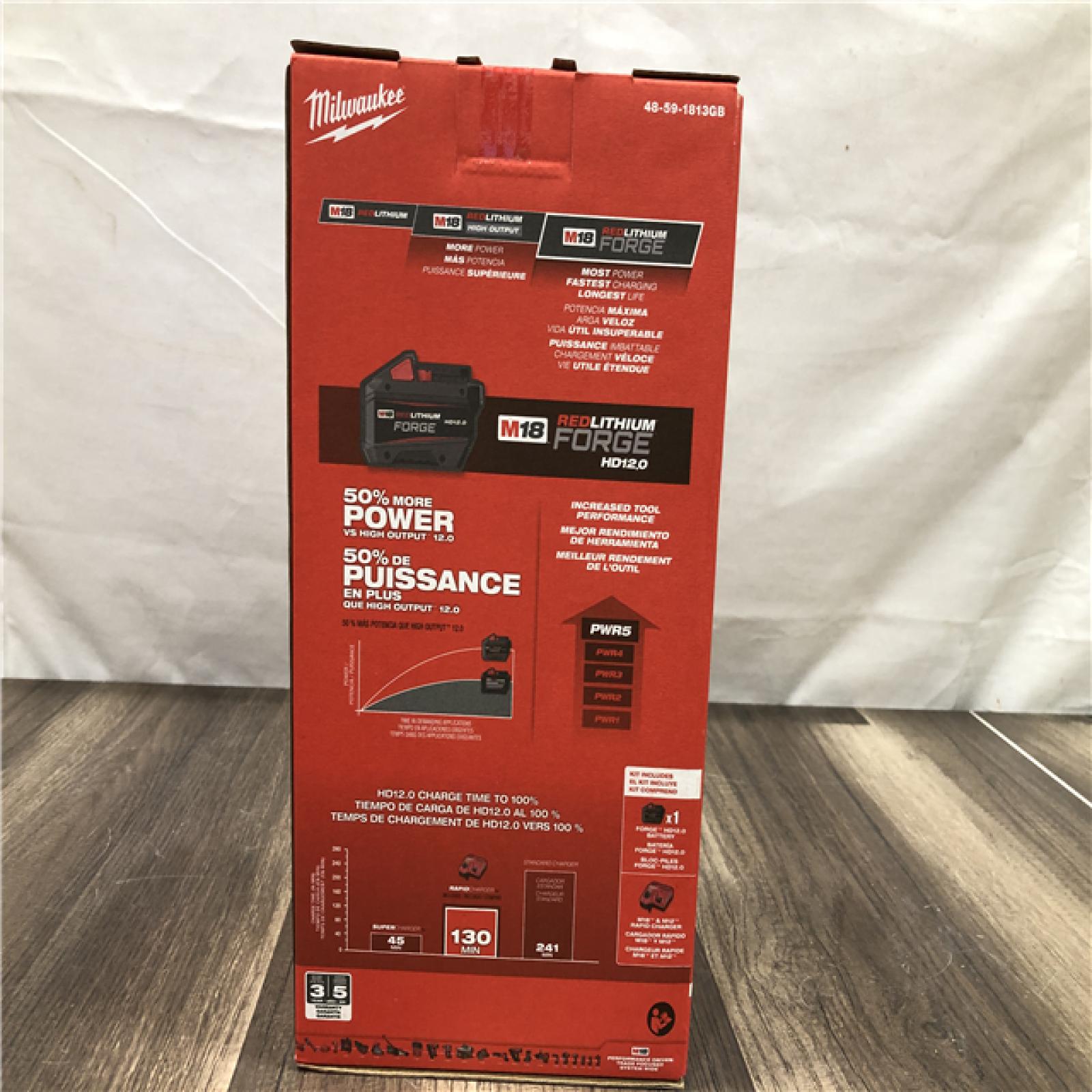 NEW- Milwaukee 18-Volt Lithium-Ion REDLITHIUM FORGE Starter Kit with 12. 0Ah Battery and Charger