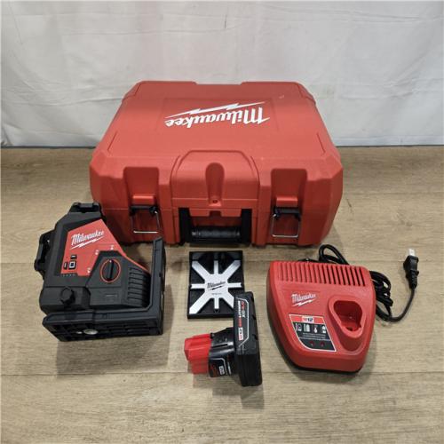 AS-IS Milwaukee 12V Cordless Green 250 ft. 3-Plane Laser Level Kit