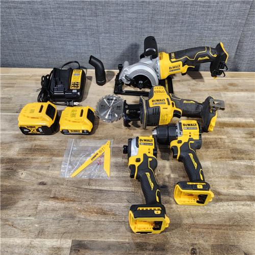 HOUSTON LOCATION - AS-IS DEWALT 4 TOOL COMBO KIT W/ (2) BATTERY & CHARGER