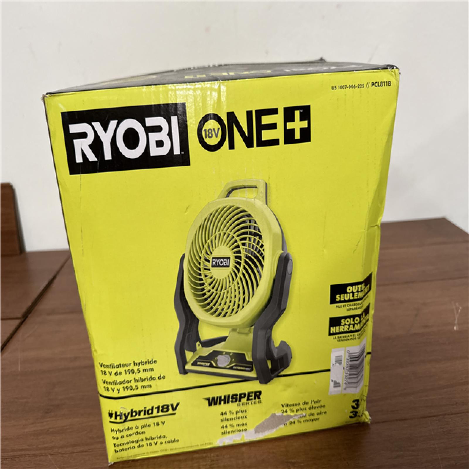 California NEW Ryobi 18V Hybrid 7.5 Fan (Tool Only)