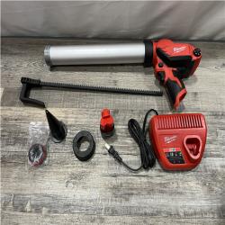 AS-IS Milwaukee 12V Lithium-ion Cordless 20 oz. Aluminum Barrel Adhesive and Caulk Gun Kit