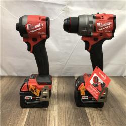 AS-IS Milwaukee FUEL 18V Lithium-Ion Brushless Cordless Hammer Drill and Impact Driver Combo Kit