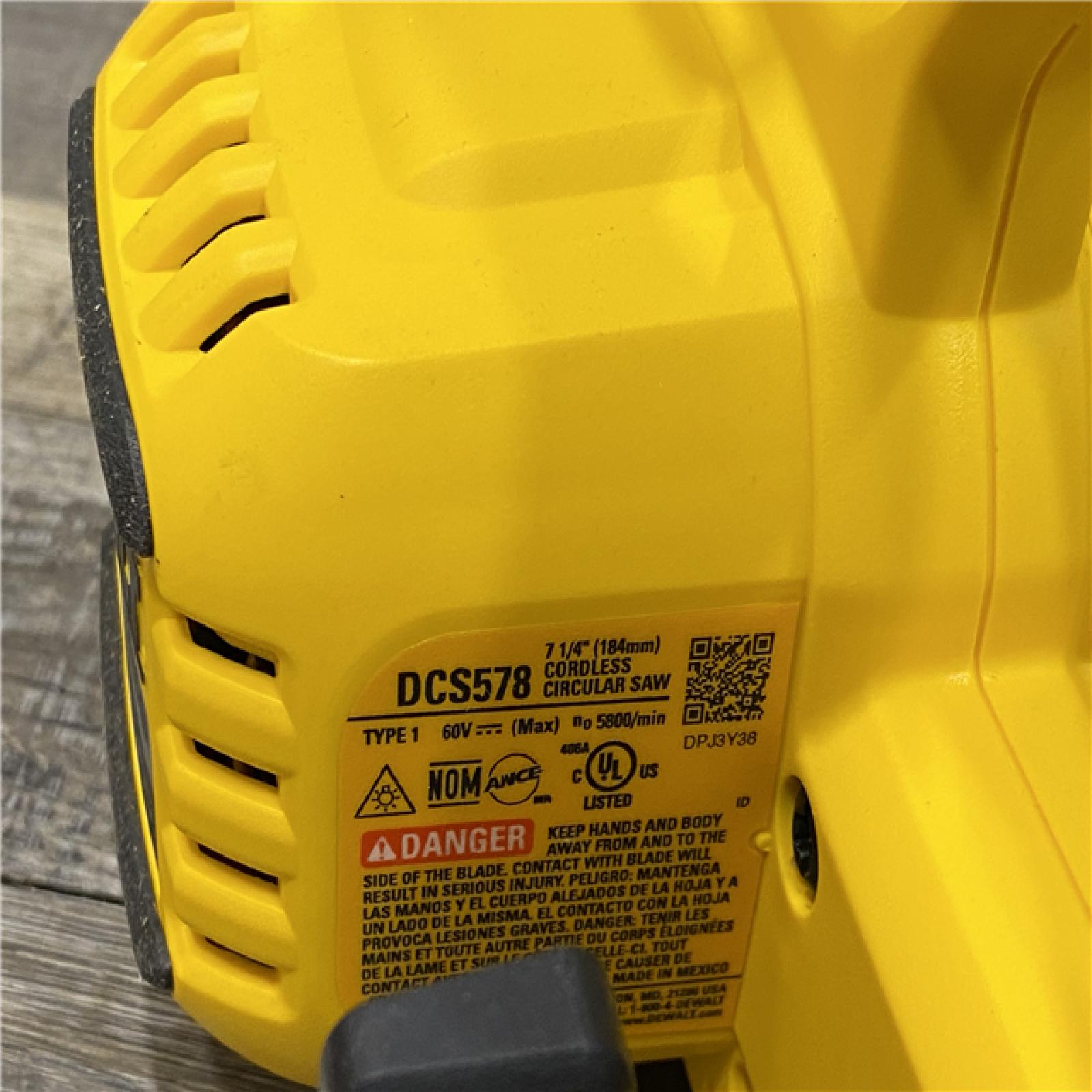 AS-IS DEWALT FLEXVOLT 60V MAX Cordless Brushless 7-1/4 in. Circular Saw with Brake (Tool Only)