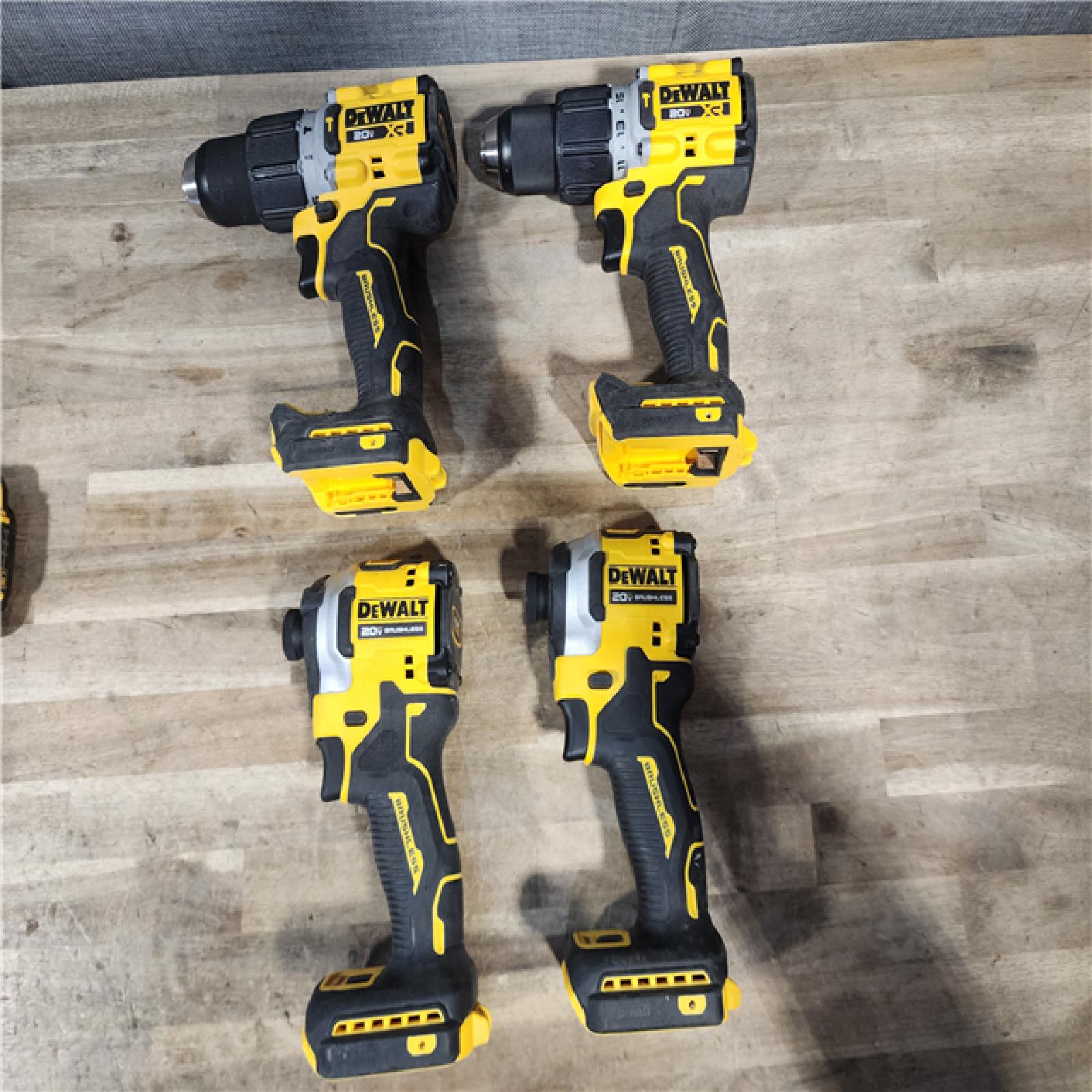 HOUSTON LOCATION - AS-IS DEWALT 4 TOOL COMBO KIT W/ (2) BATTERY & CHARGER
