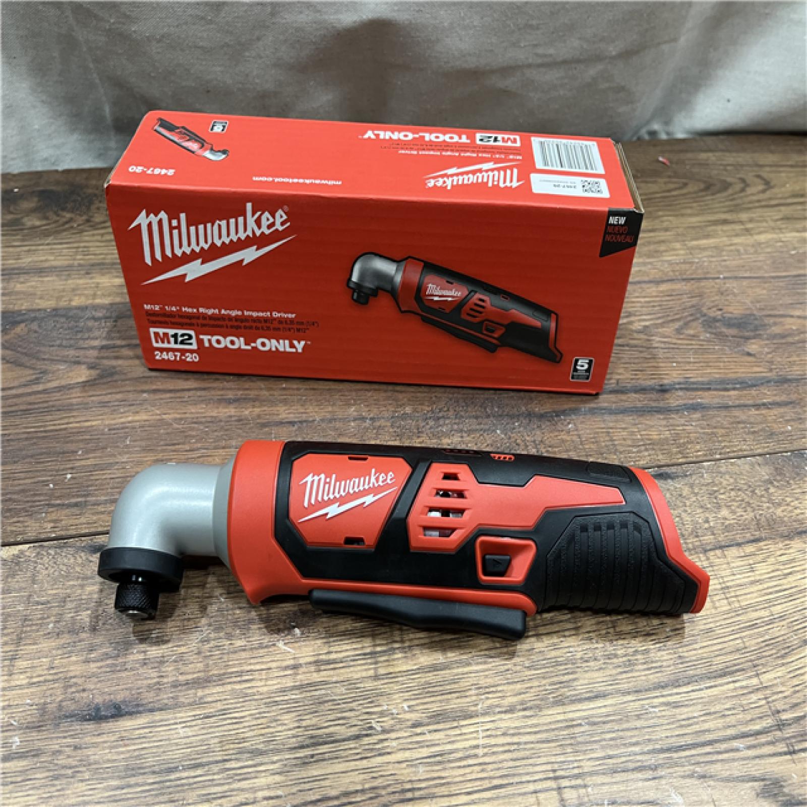 AS-IS Milwaukee M12 12-Volt Lithium-Ion Cordless 1/4 in. Right Angle Hex Impact Driver (Tool-Only)