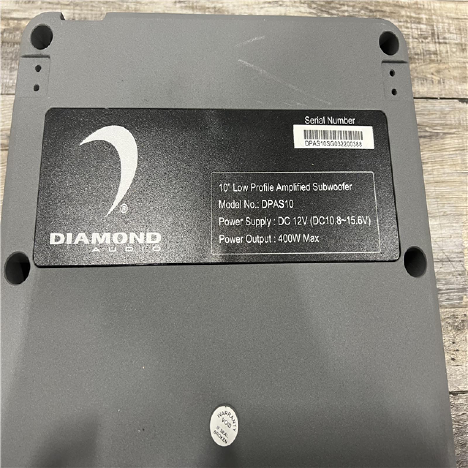AS-IS Diamond Audio Dpas10 10 Powered Active Subwoofer