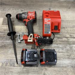 AS-IS Milwaukee FUEL 18V Lithium-Ion Brushless Cordless 1/2 in. Hammer Drill Driver Kit
