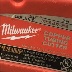 AS-IS Milwaukee 12V Lithium-Ion Cordless Copper Tubing Cutter (Tool-Only)