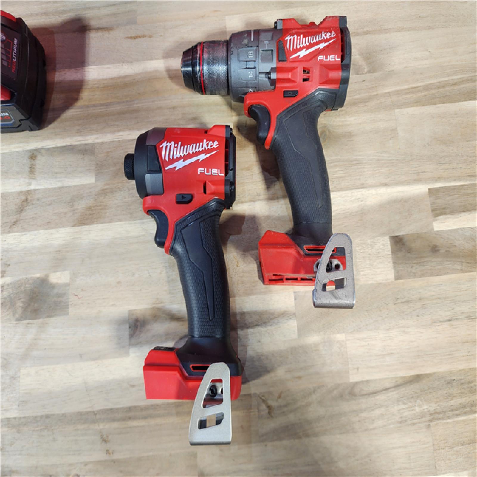 HOUSTON LOCATION - AS-IS MILWAUKEE M18 FUEL 18V Lithium-Ion Brushless Cordless Hammer Drill and Impact Driver Combo Kit (2-Tool) with 2 Batteries