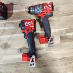 HOUSTON LOCATION - AS-IS MILWAUKEE M18 FUEL 18V Lithium-Ion Brushless Cordless Hammer Drill and Impact Driver Combo Kit (2-Tool) with 2 Batteries