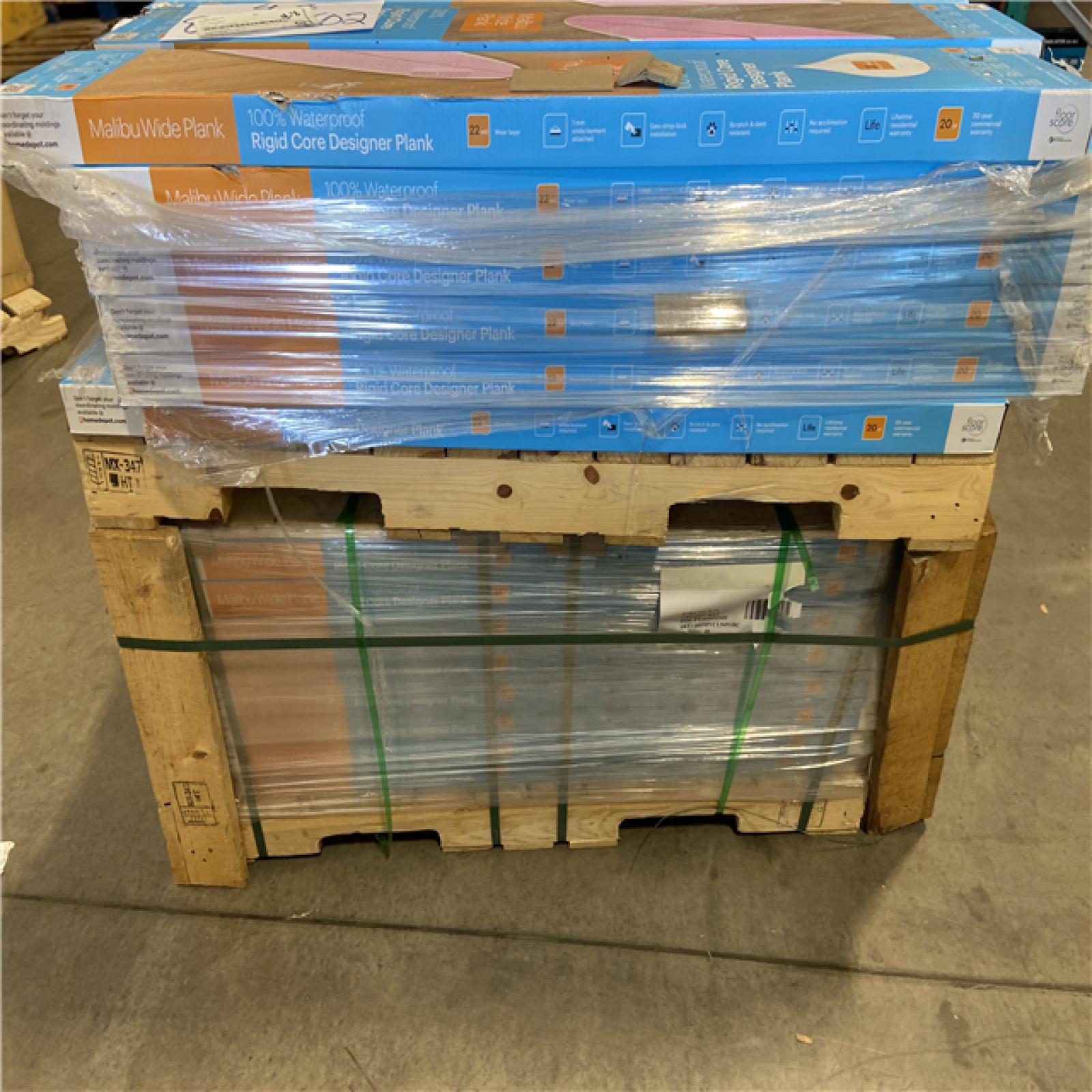 DALLAS LOCATION - Malibu Wide Plank French Oak Dorris 22 MIL 7.2 in. x 48 in. Click Lock Waterproof Luxury Vinyl Plank Flooring (19.12 sq. ft./case) PALLET -(70 UNITS)