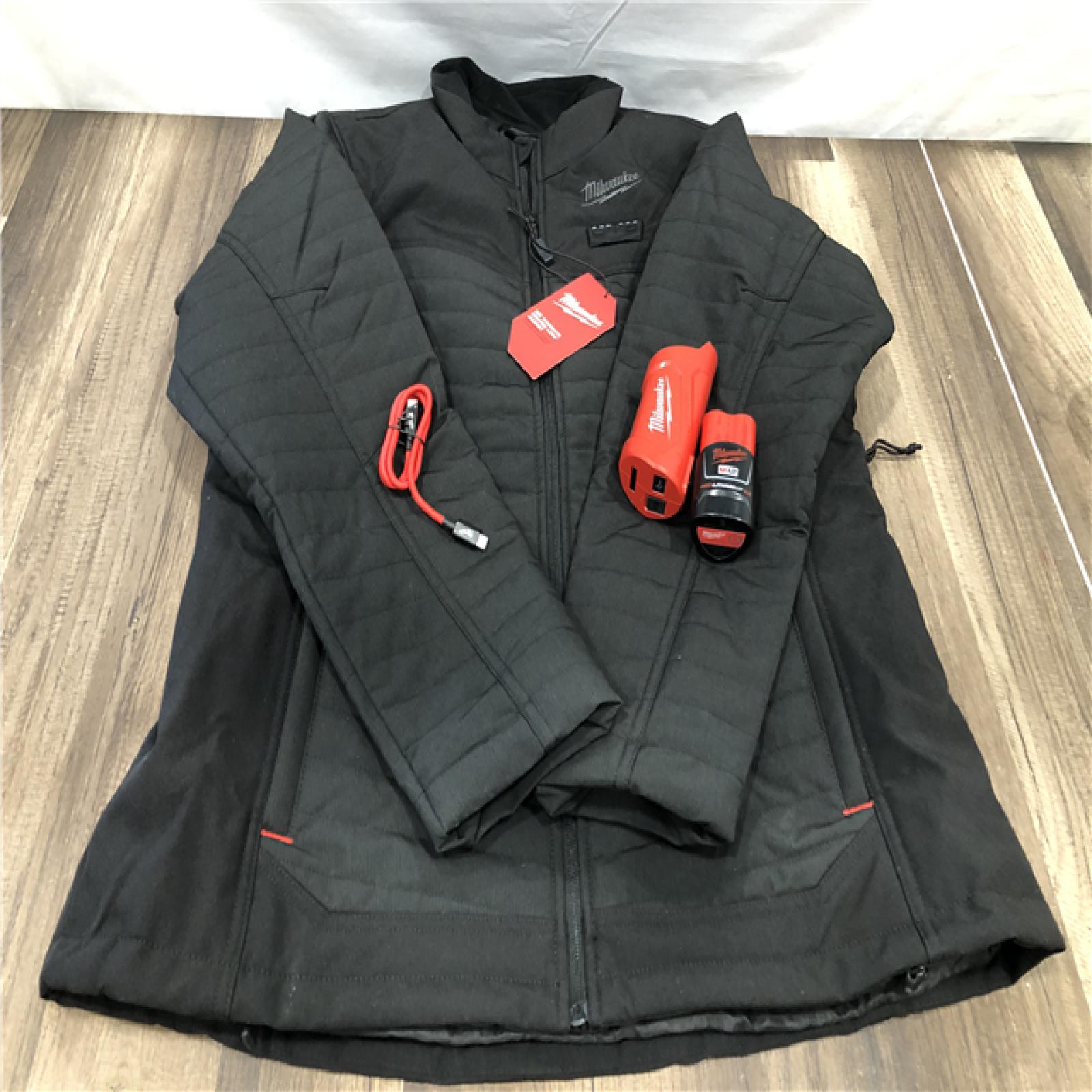 AS-IS Milwaukee Women's Large 12-Volt Lithium-Ion Cordless AXIS Black Heated Quilted Jacket Kit