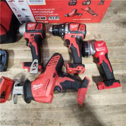 HOUSTON LOCATION - AS-IS M18 18V Lithium-Ion Cordless Combo Kit (5-Tool) with (2) Batteries  Charger and Tool Bag