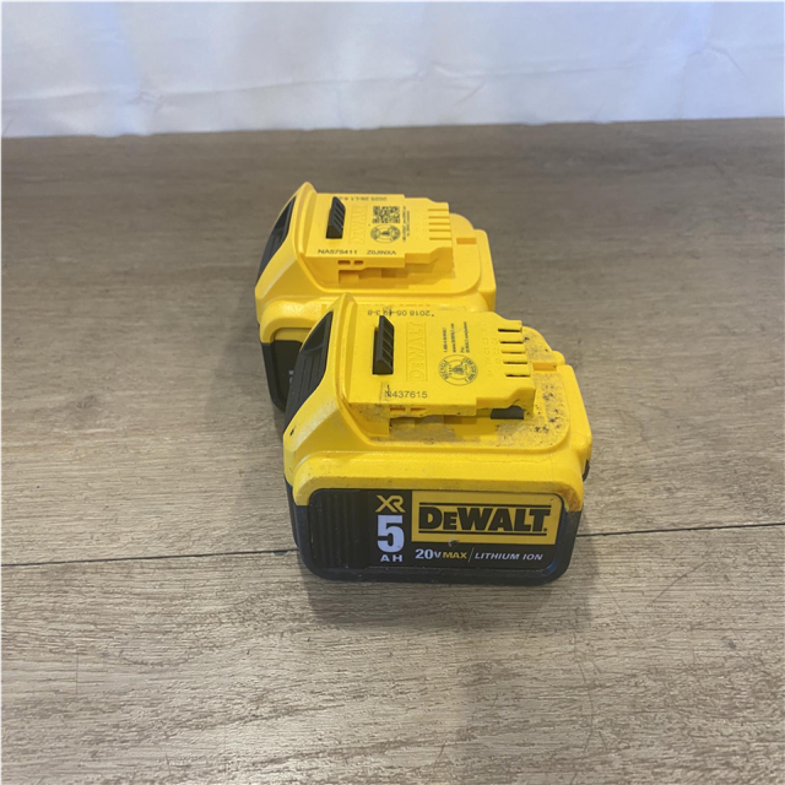 AS-IS DEWALT 20V MAX Lithium-Ion 5.0Ah Battery (2-Pack)