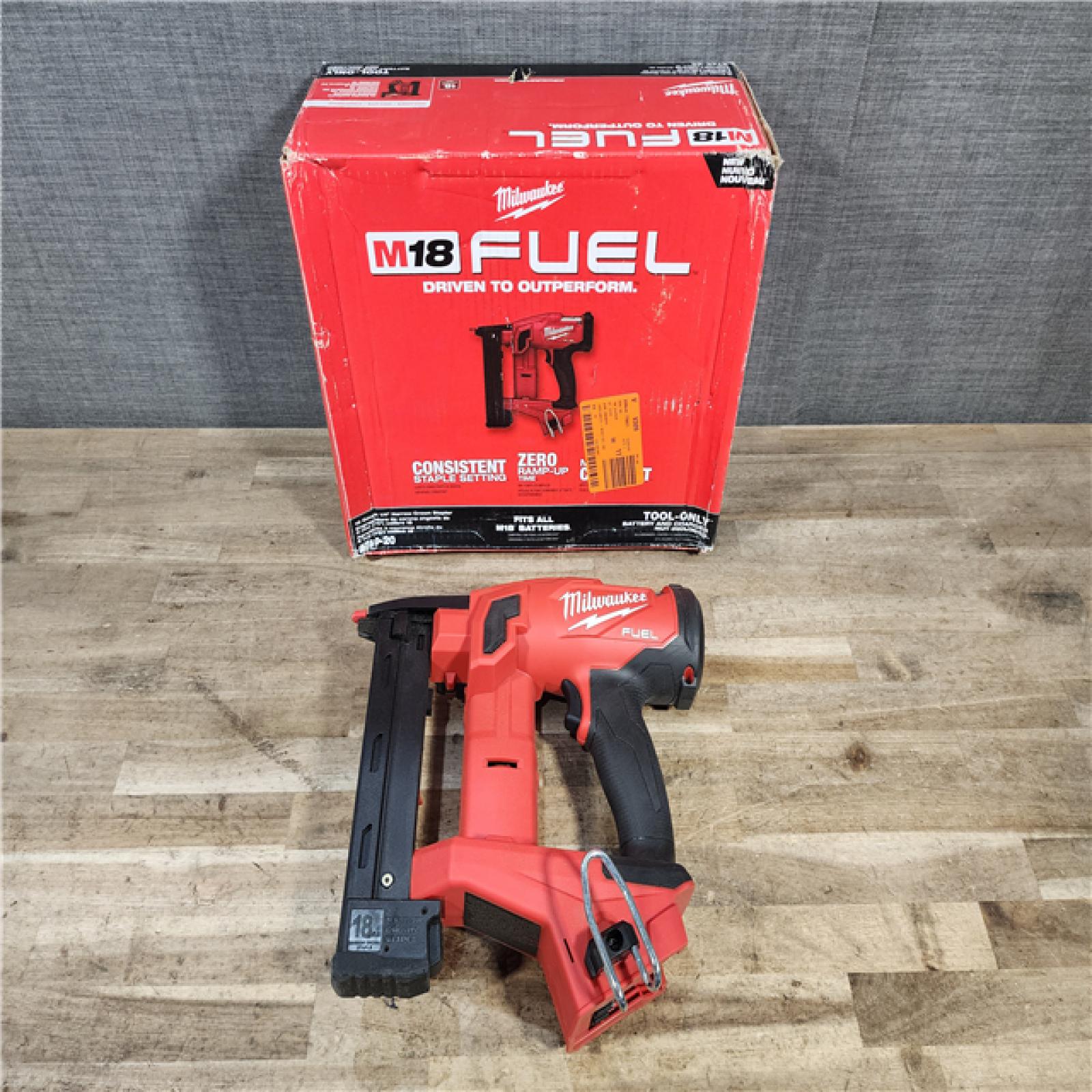 HOUSTON LOCATION - AS-IS Milwaukee  FUEL 18-Volt Lithium-Ion Brushless Cordless 18-Gauge 1/4 in. Narrow Crown Stapler (Tool-Only)