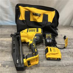 AS-IS DEWALT 20V MAX XR 16-Gauge Electric Cordless Angled Finishing Nailer Kit