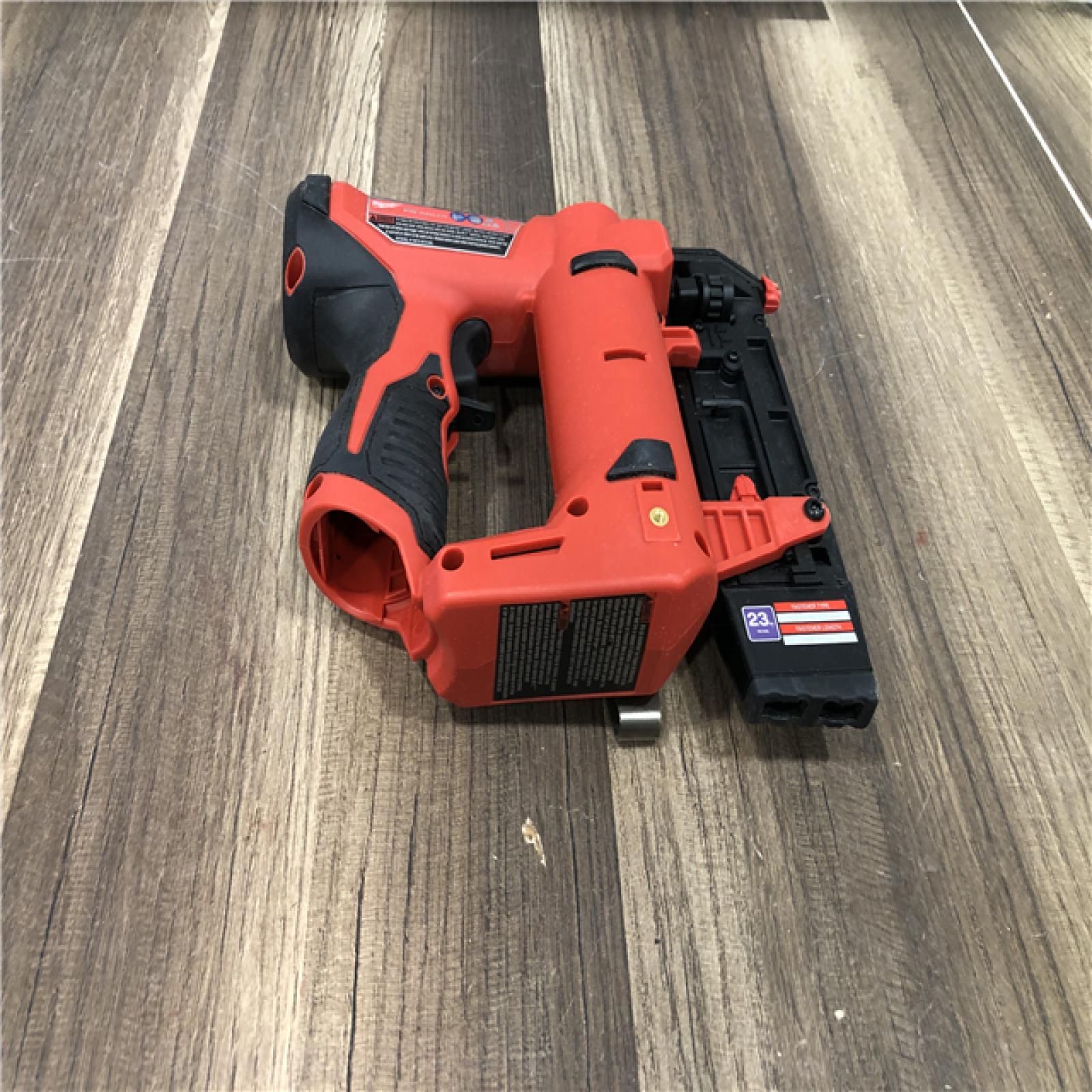 AS-IS Milwaukee 12-Volt 23-Gauge Lithium-Ion Cordless Pin Nailer (Tool-Only)