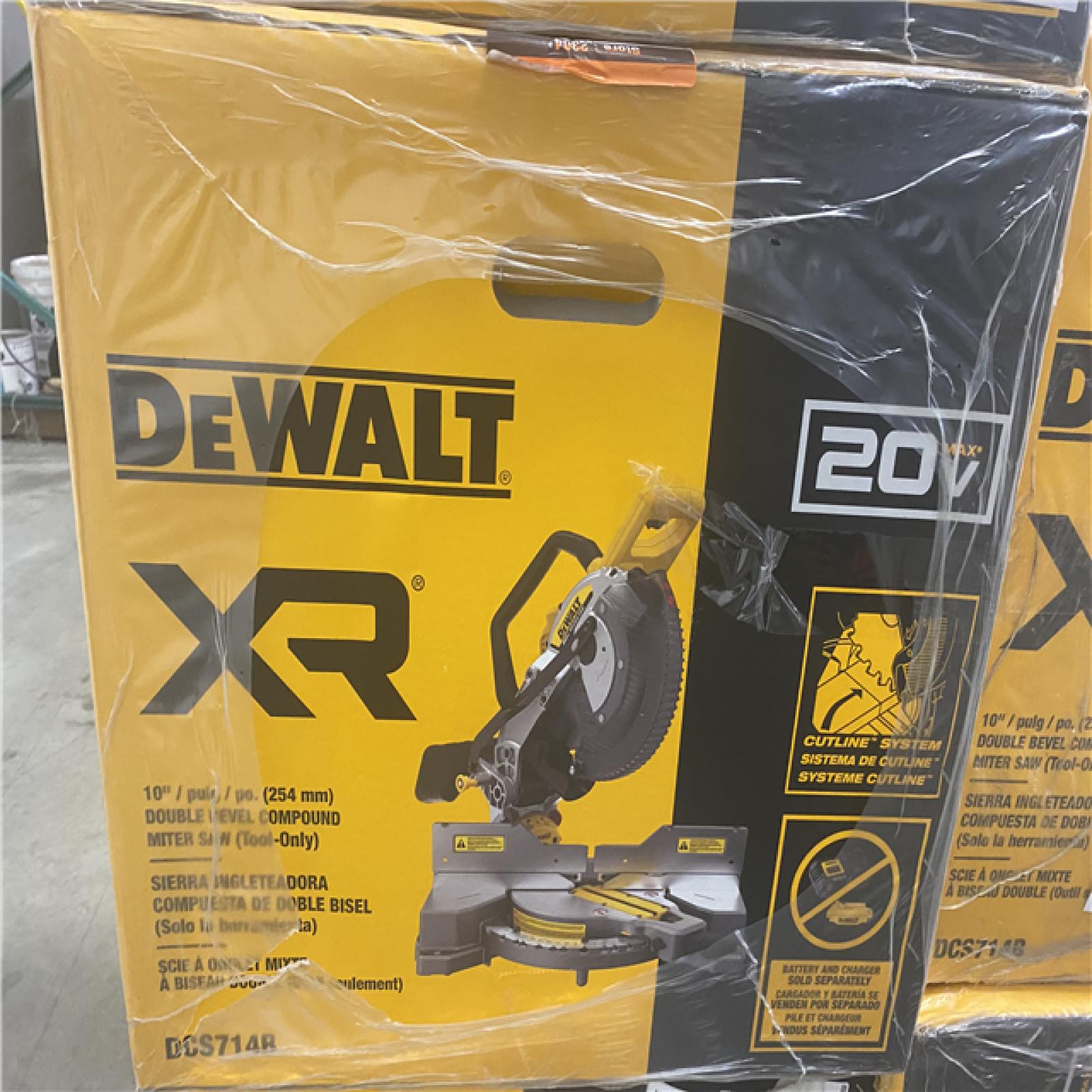 NEW- DEWALT-20-Volt MAX XR Cordless 10 in. Dual Bevel Fixed Miter Saw (Tool Only)