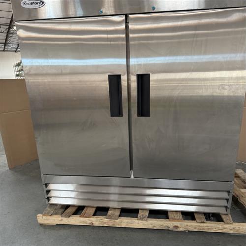 California AS-IS Koolmore 47 cu. ft. Commercial 2 Solid Door Refrigerator in Stainless Steel