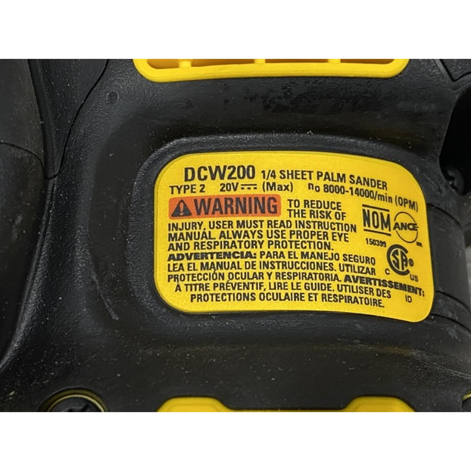 AS-IS DEWALT 20V MAX XR Cordless Brushless 1/4 Sheet Variable Speed Sander (Tool Only)