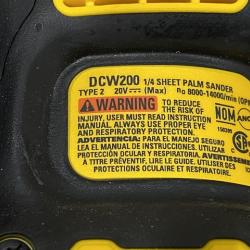 AS-IS DEWALT 20V MAX XR Cordless Brushless 1/4 Sheet Variable Speed Sander (Tool Only)